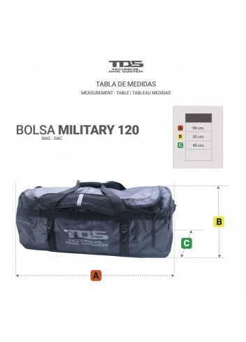 TDS Tasche MILITAR ELITE Schwarz PVC 120 L