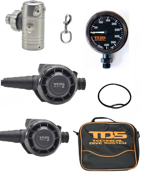 TDS Atemregler Einzelflaschen-Set Gull Z Black
