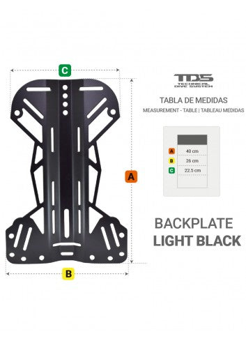 Backplate Aluminium light Black